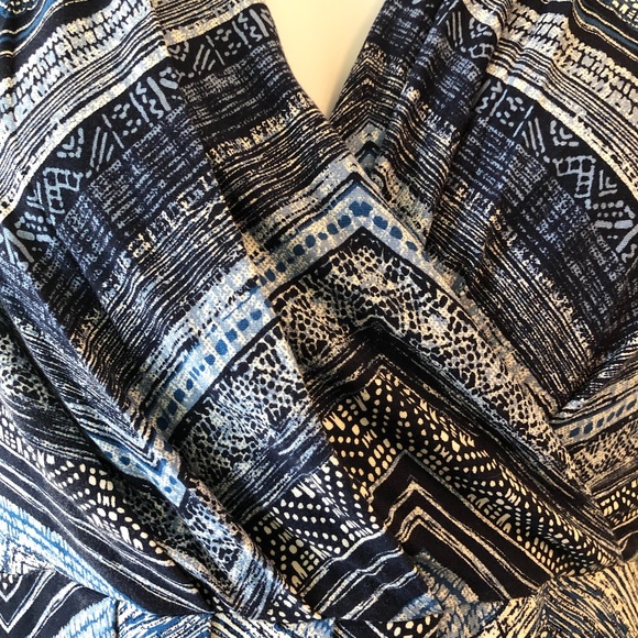 NWT Mario Serrani Maxi Dress in shades of blues and white.  Size: Large - Picture 5 of 11